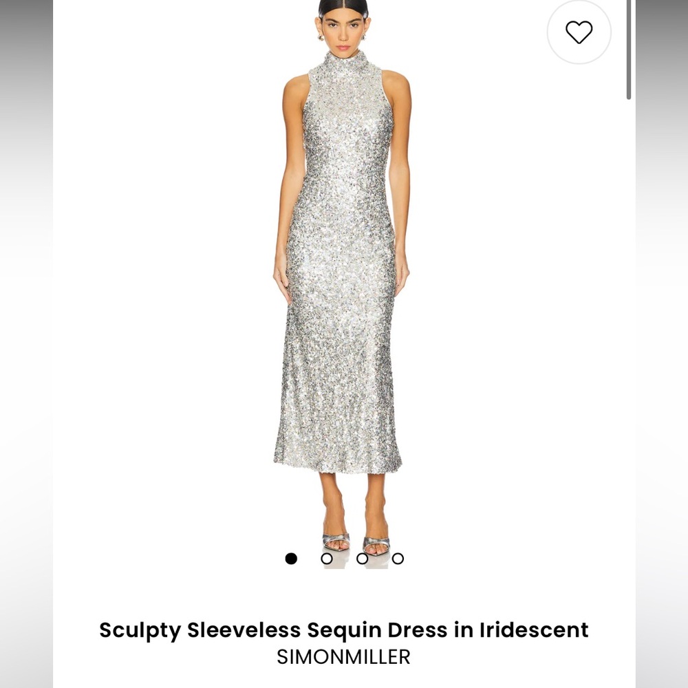 BNWT Simónmiller Sculpty Sequin Turtleneck Dress, Size 12